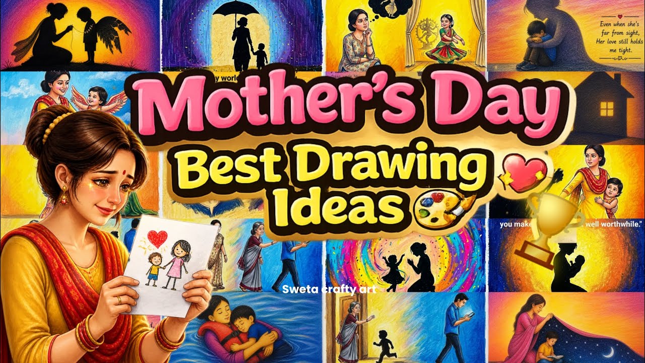 30 Mother&rsquo;s Day Drawing Ideas ❤️ Easy & Emotional Art for Competition & Surprise