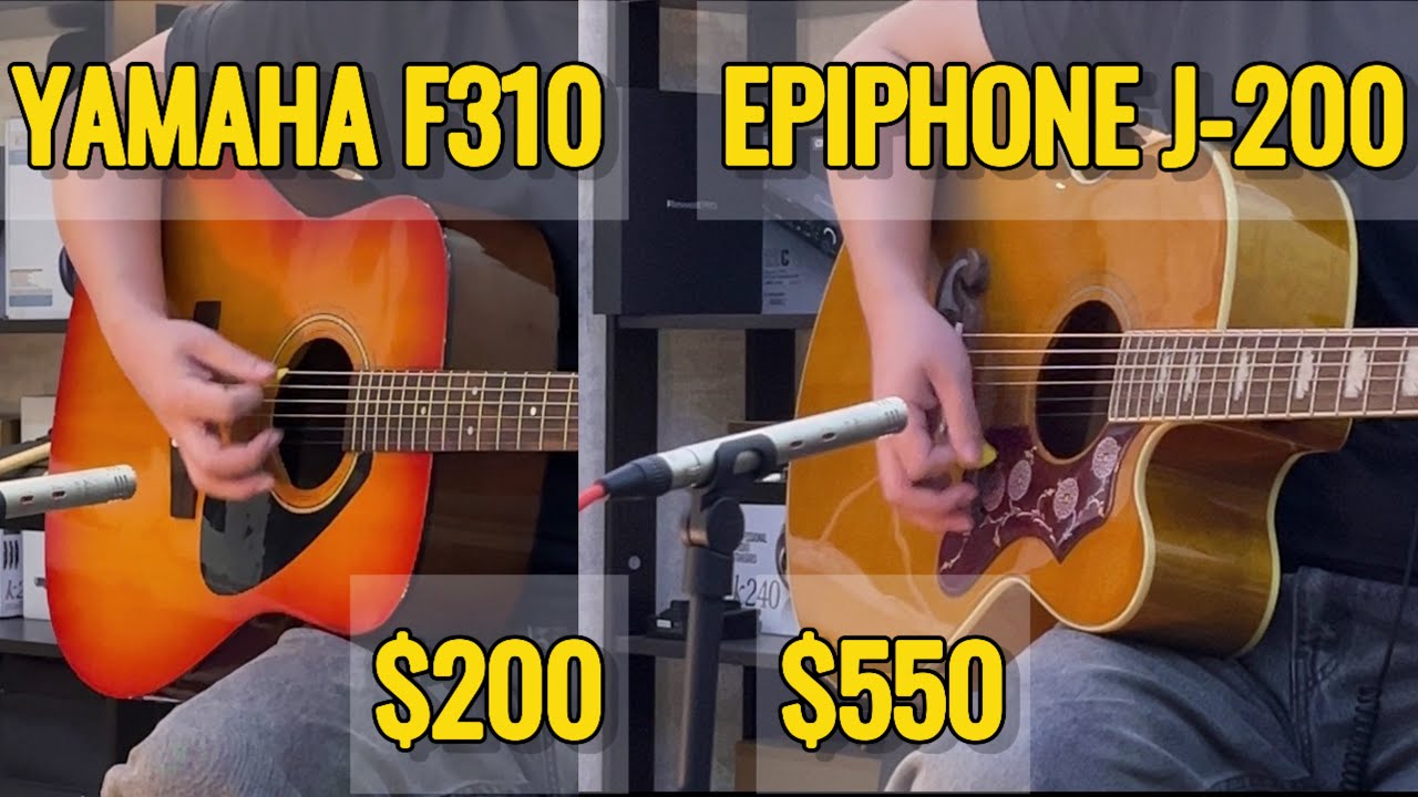 EPIPHONE J-200 EC STUDIO vs YAMAHA F310 CS | STRUMMING | SOUNDCHECK | NO EFFECT!