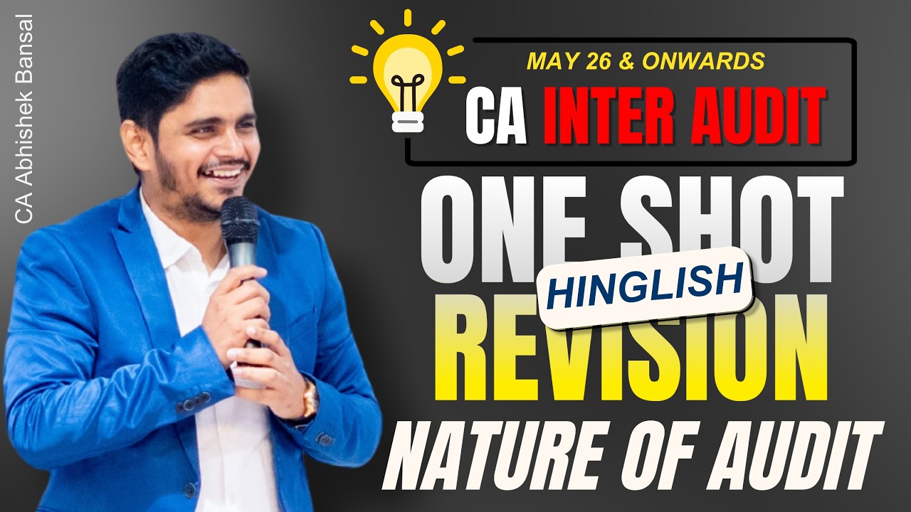 CA Inter | Аудит | Характер аудита | Пересмотр | 26 мая | 26 сентября | CA Abhishek Bansal