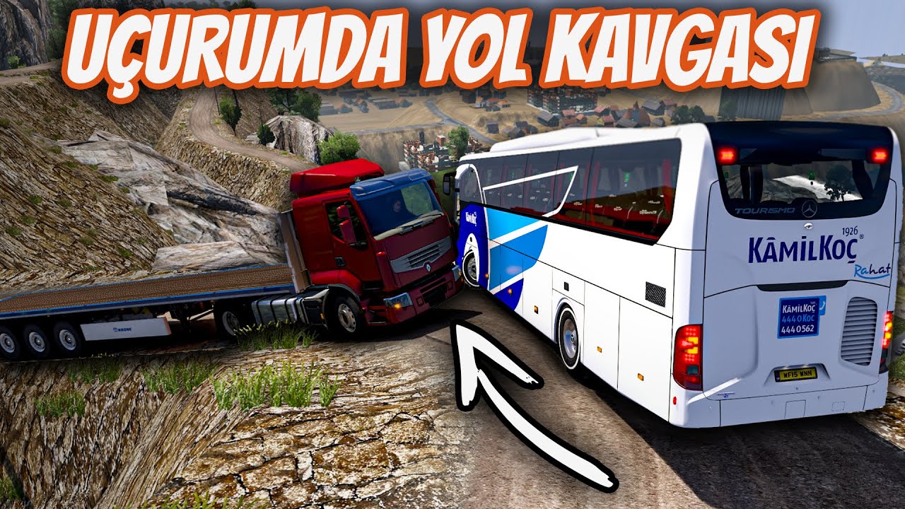 ÖLÜM YOLUNDA YOL KAVGASI 🤬 OTOBÜS FULL DOLU !!! | ETS 2 MERCEDES TOURİSMO | ETS 2 MOD