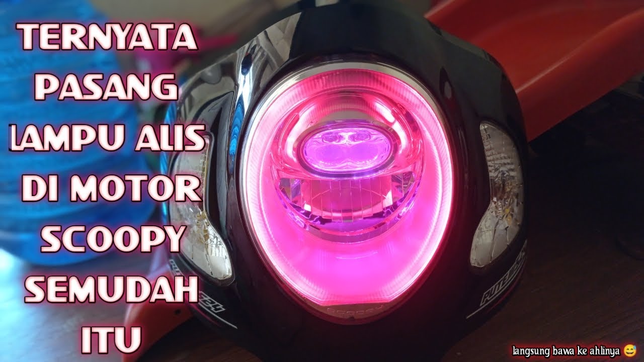 REVIEW PASANG LAMPU ALIS RUNNING DAN PASANG LAMPU STOP LED  CUSTEM DI SCOOPY