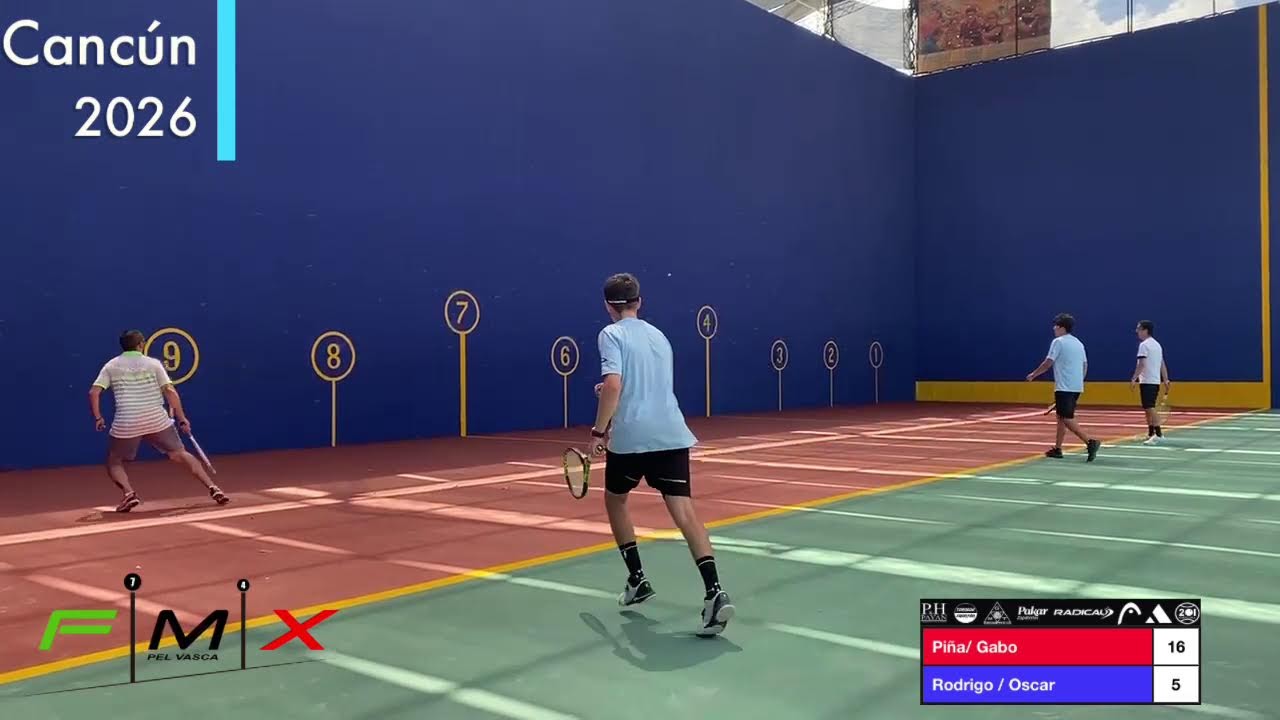 Abierto Nacional de Frontenis  Cancún 2026  “Raquet Club”  Piña/Gabo VS Rodrigo/Oscar