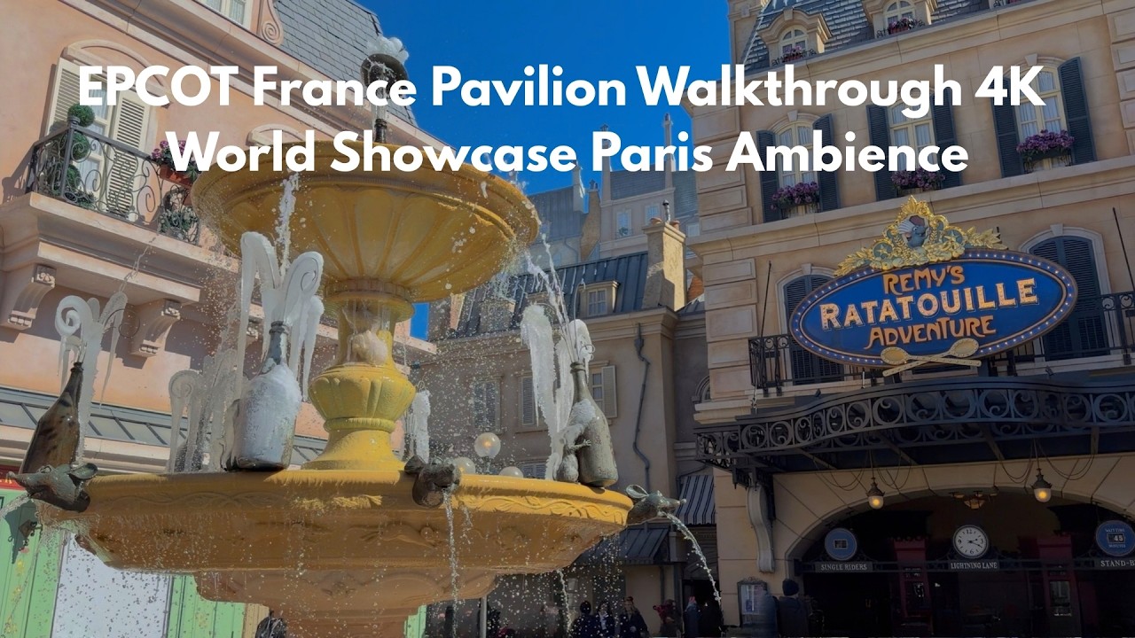 Exploring France Pavilion at EPCOT | Relaxing Walkthrough 4K World Showcase