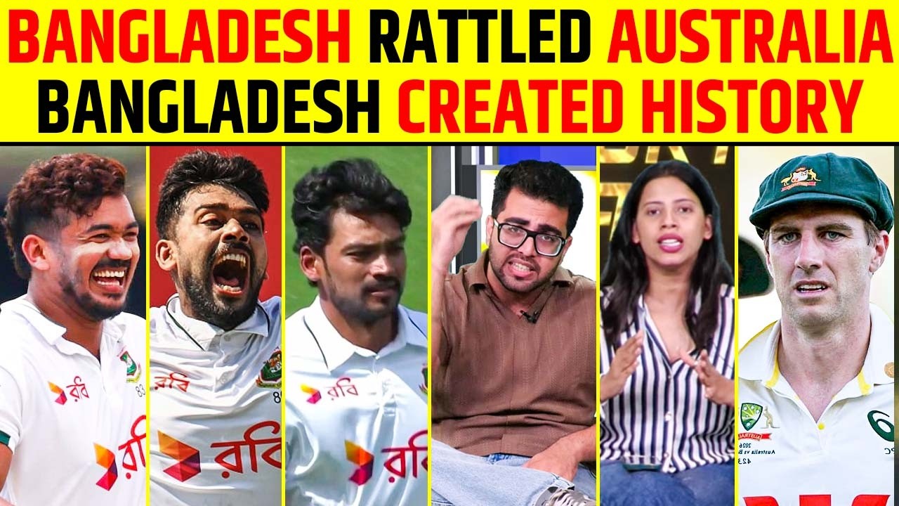 BANGLADESH RATTLED AUSTRALIA! BANGLADESH CREATED HISTORY! | AUS VS BAN 1ST TEST HIGHLIGHTS #banvsaus