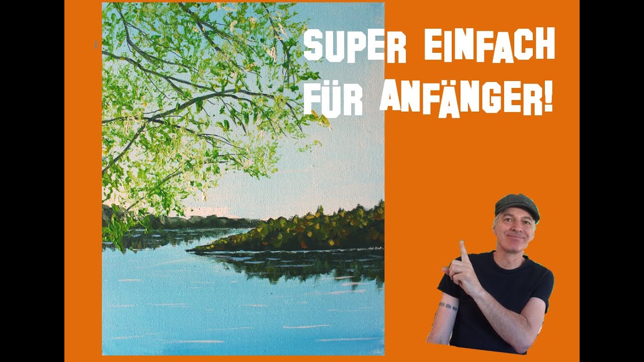Zauberhafte Seenlandschaft malen 🎨😍| Tutorial | Acrylmalen | Anfänger