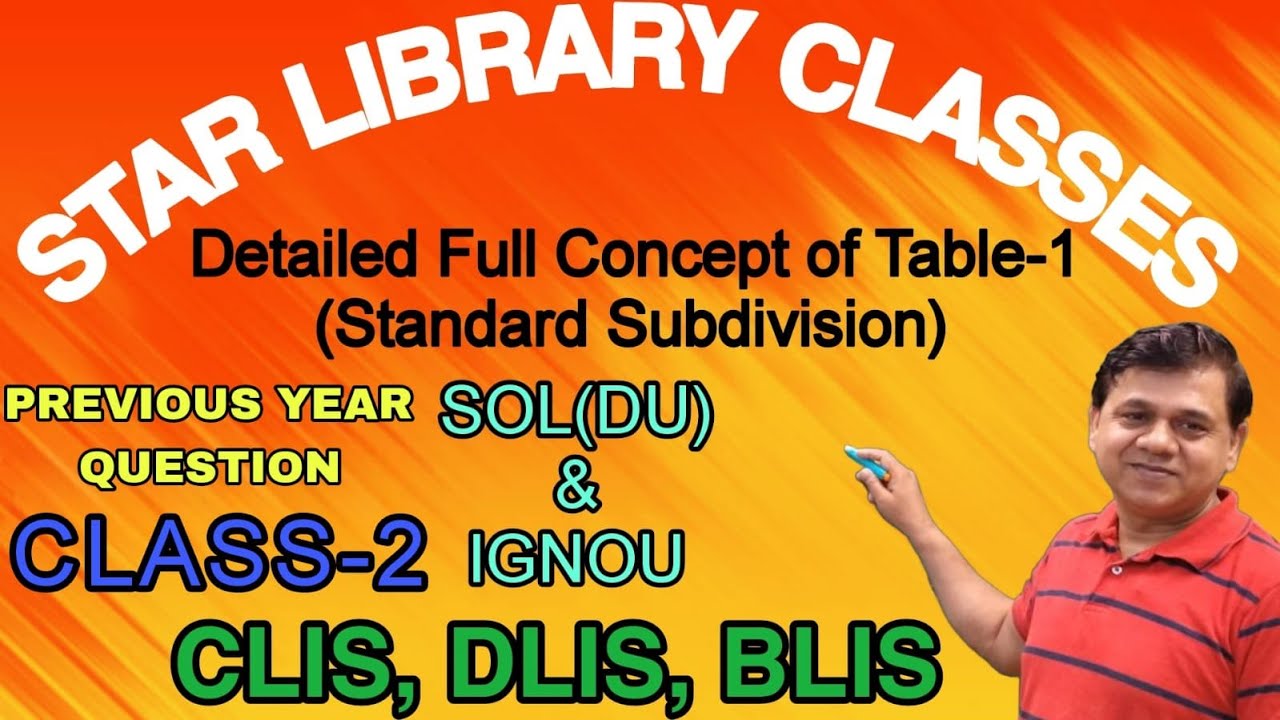 DETAILED TABLE-1 (STANDARD SUBDIVISION) CLASS-2 BY SUBHASH SIR.