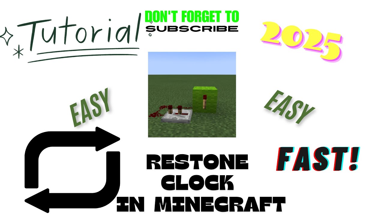 How to make the most fastest and simplest 2025 redstone clock