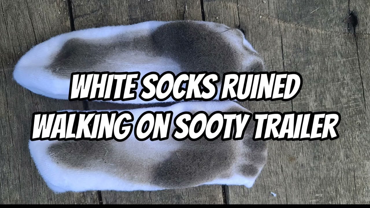 White Socks Ruined Walking on Sooty Trailer