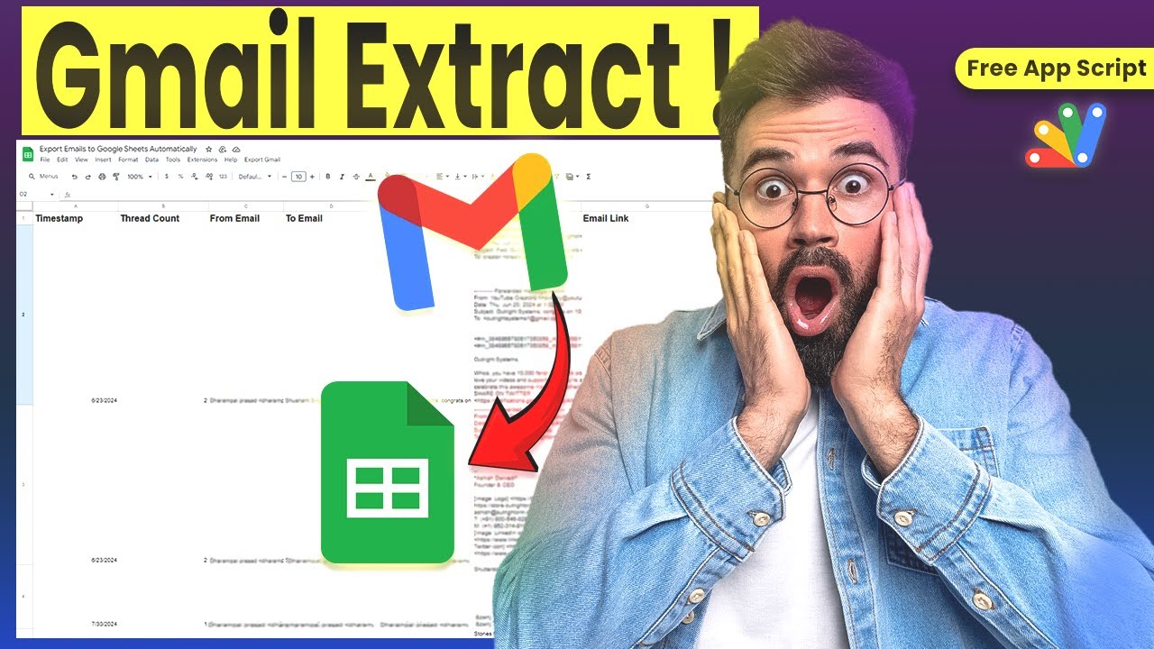 Как добавить извлеченные данные из электронной почты в Google Таблицы