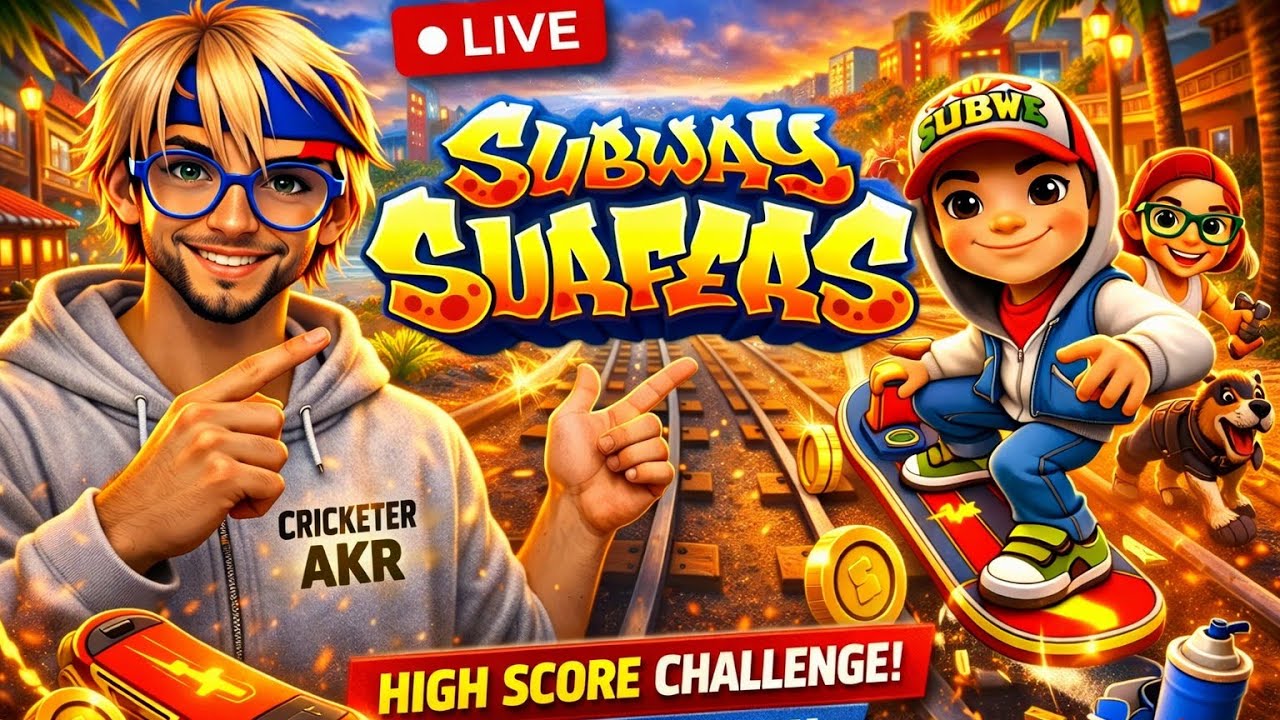 🔴 LIVE Subway Surfers Gameplay | Cricketer AKR Gaming 🔥 High Score Challenge
