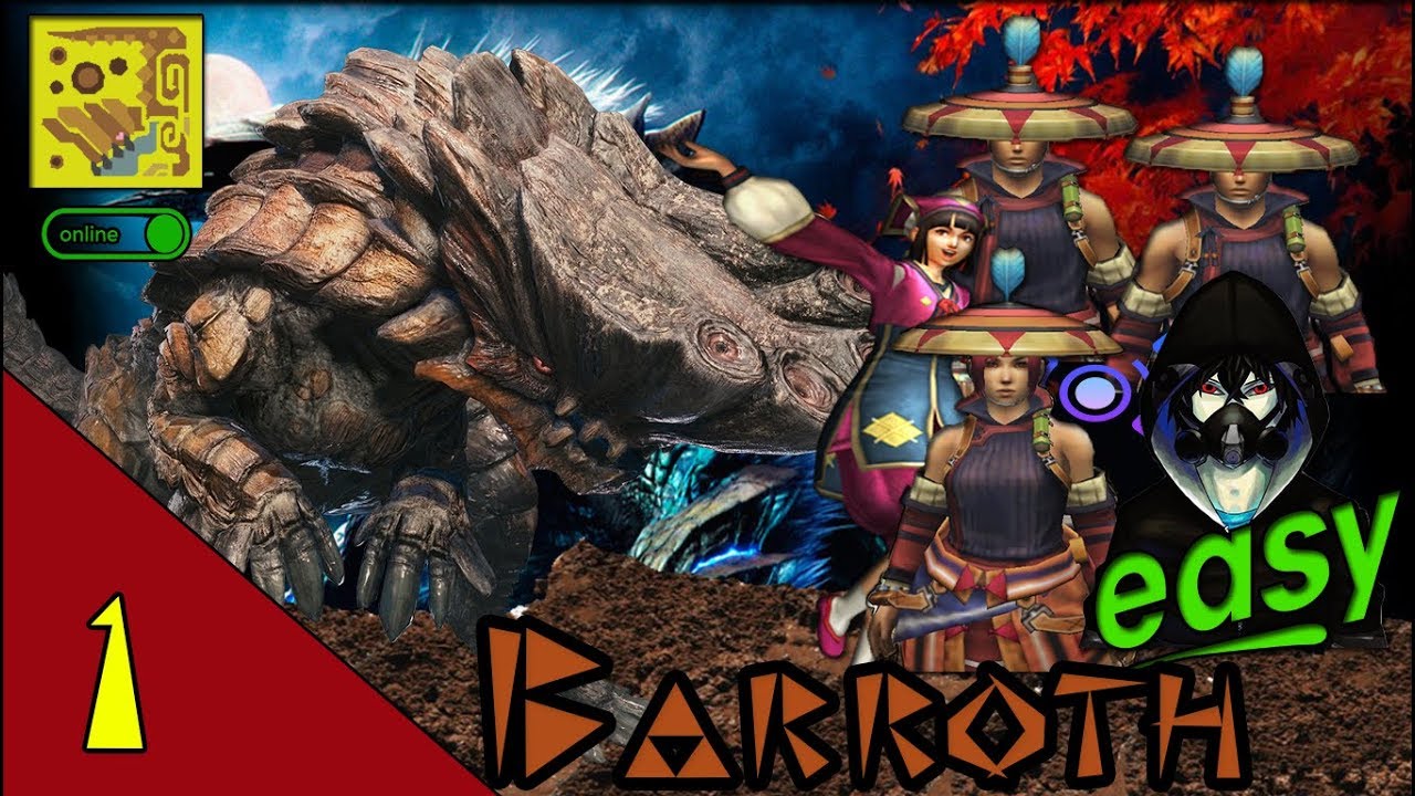 Monster Hunter Portable 3rd  | ONLINE | # 01 | Matando o Barroth Com os Hunters do mal xD