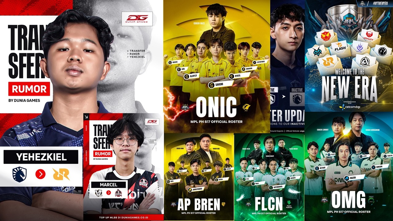 RRQ YEHEZKIEL ? WELCOME ONIC PH SAVERO ! 8 TEAM MPL MY ! DAFTAR LENGKAP ROSTER MPL PH S17