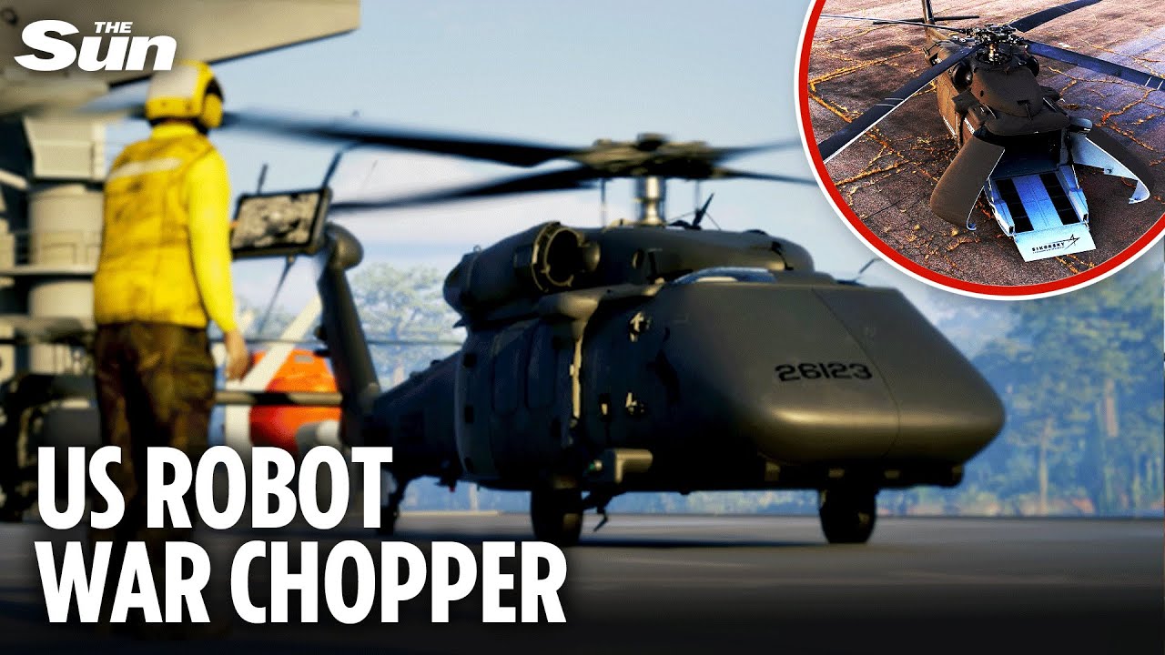Chilling first look at ROBOT helicopter that can fly itself without a pilot in US