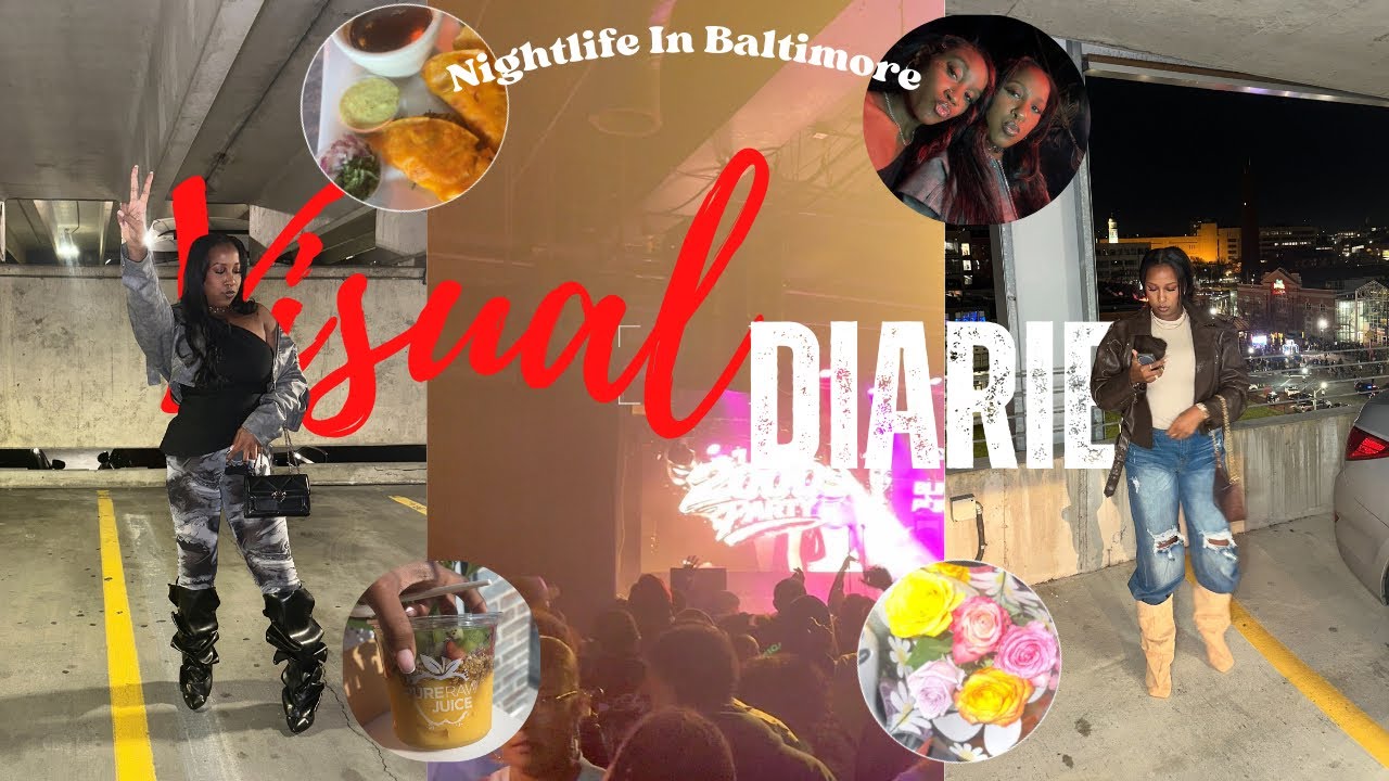VISUAL DIARY EP.1 | FUN WEEKEND VLOG | BALTIMORE NIGHTLIFE | FOOD | PARTYING | TRYING PURERAW, ETC