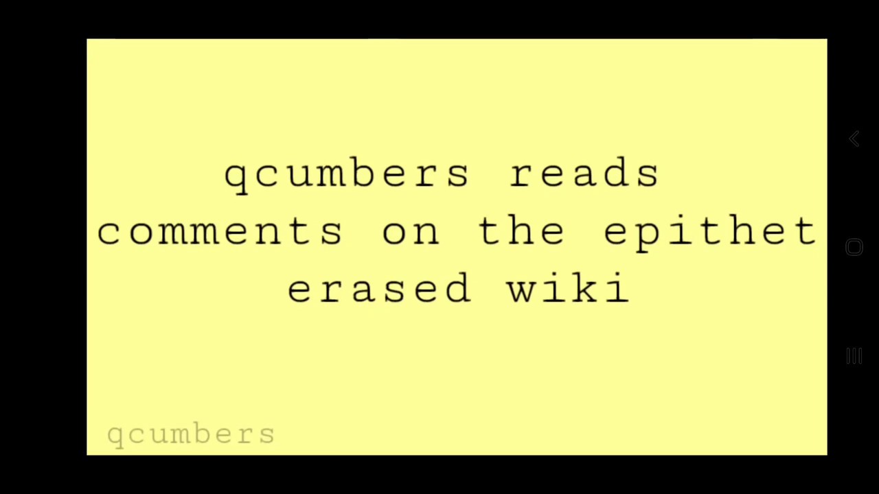 Let's Read Epithet Erased Wiki Comments