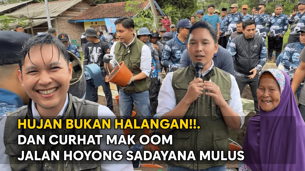 HUJAN BUKAN HALANGAN & CURHAT MAK OOM JALAN HOYONG SADAYANA MULUS #drwahyu #kdm #abiramzi  #cianjur
