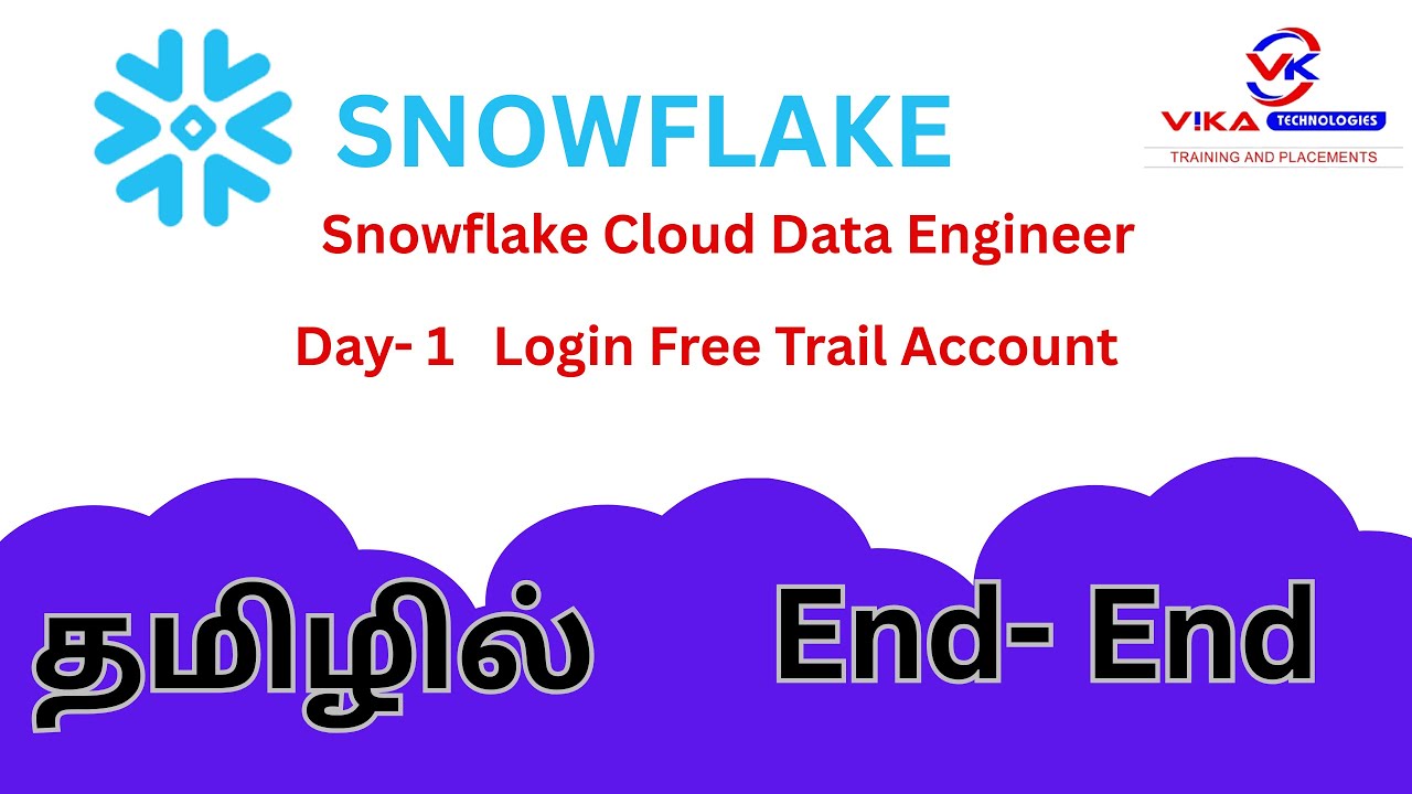 Snowflake Course in Tamil | Day-1| How to login 30 days free trail in Tamil | snowflake Login