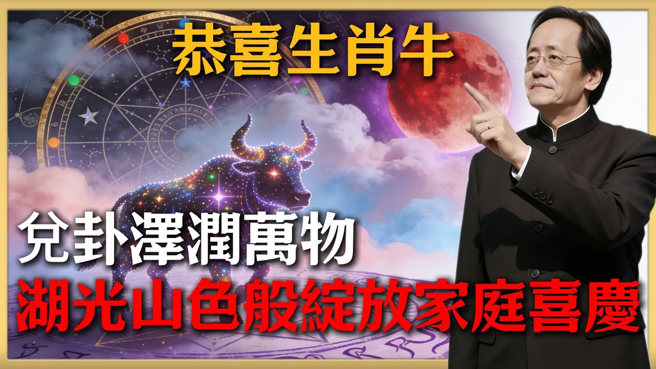 牛生肖速看！1月21～23日兌卦澤潤萬物，運勢湖光山色般綻放家庭喜慶！易經大師倪海廈視角解橫財路徑，別忽略臘月新喜！#倪海廈 #命理 #生肖 #運勢