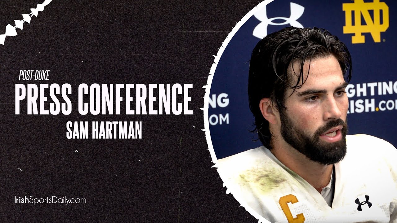 Notre Dame QB Sam Hartman Post-Duke | #NDFootball