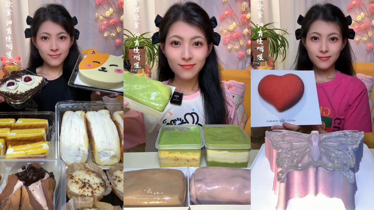 Chocolate Crepe&Chocolate PearlsCAKE 🎂🍰 & DessertASMR/EatingShow Challenge#cream #cake #asmr#mochi