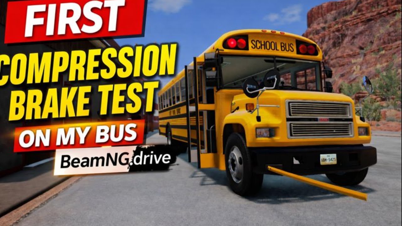 “First Compression Brake Test on My Bus | BeamNG.drive”