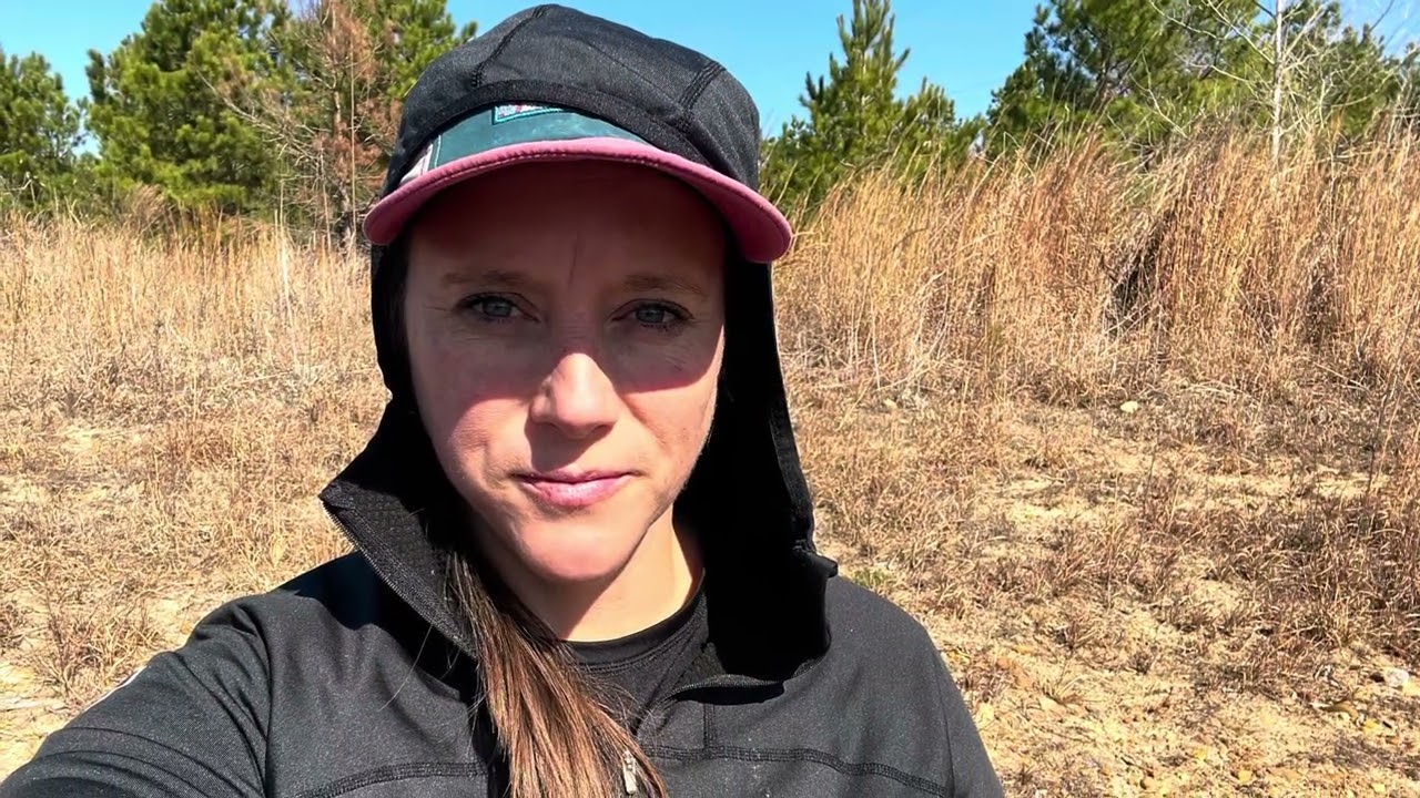 Hiking 14 miles at Bastrop State Park in Texas in January. 