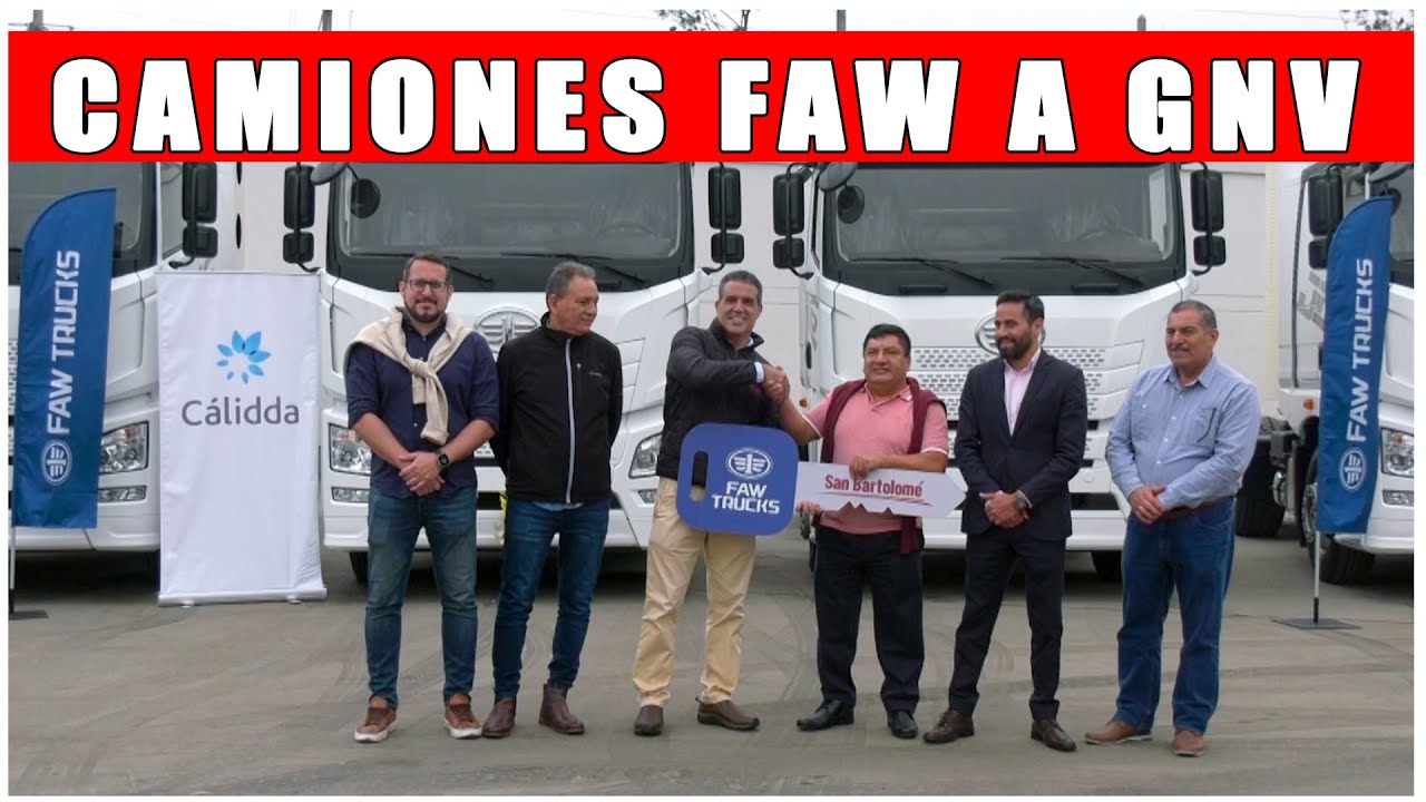 CAMIONES FAW: San Bartolomé entrega 24 unidades a GNV a la empresa 'Induamérica'