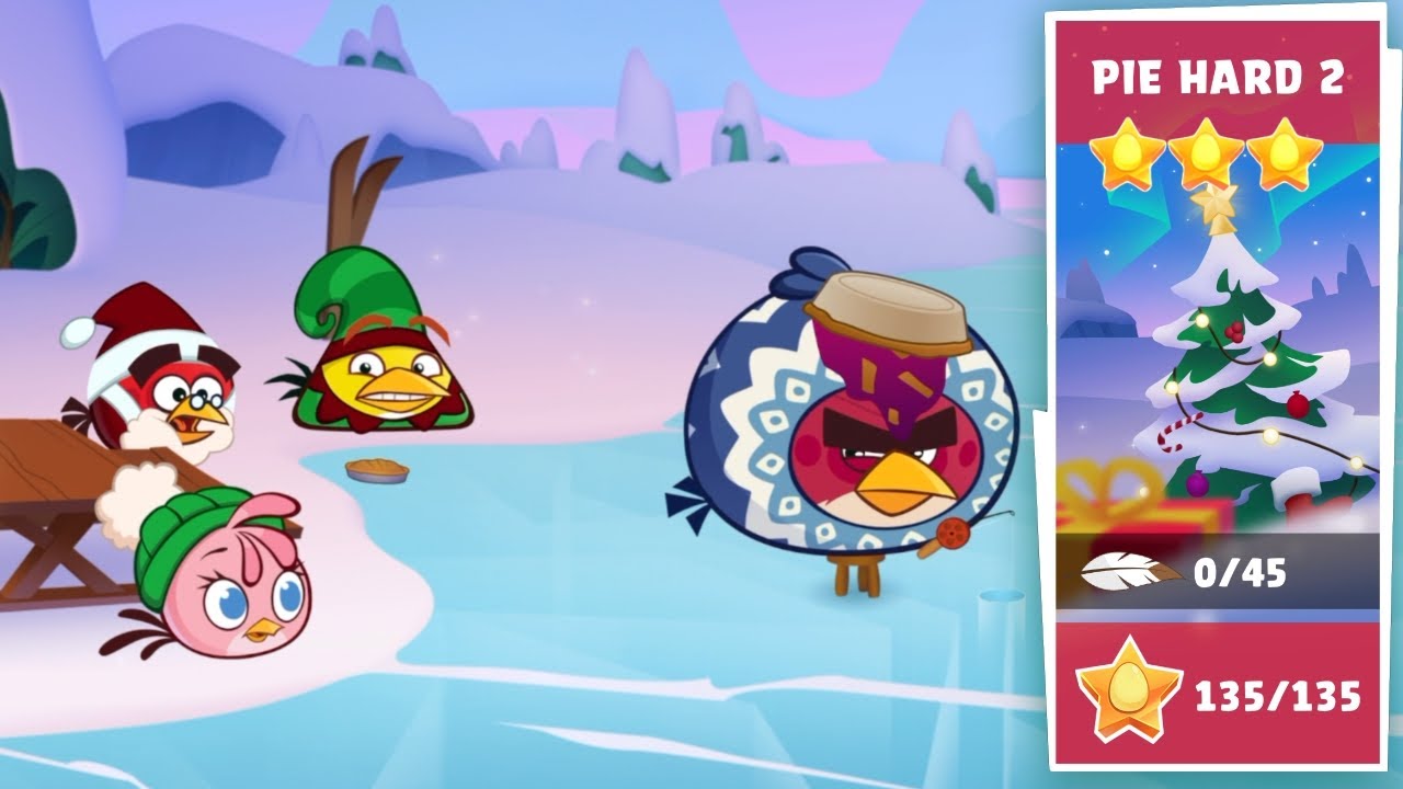 Angry Birds Reloaded: Three Stars on Pie Hard 2 Levels