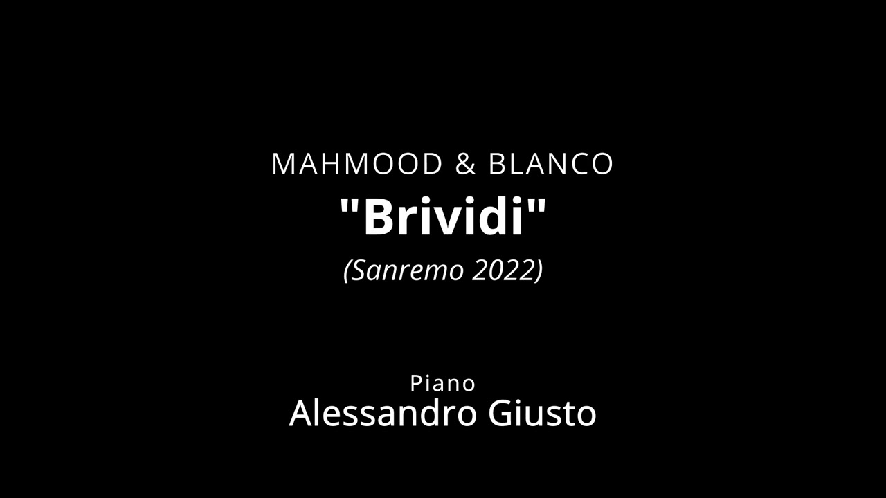 Mahmood & Blanco, BRIVIDI | Piano instrumental karaoke