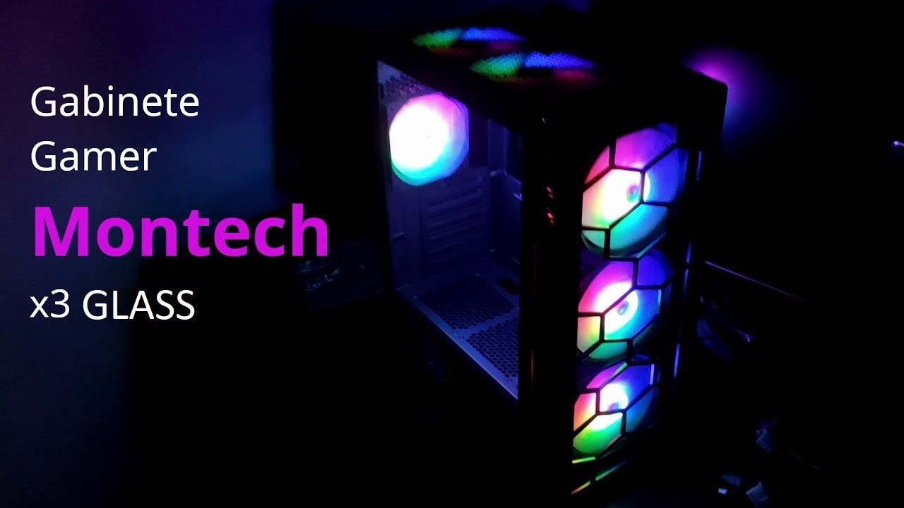 Gabinete para usar com Water Cooler 240mm, Gabinete Gamer Montech x3 GLASS