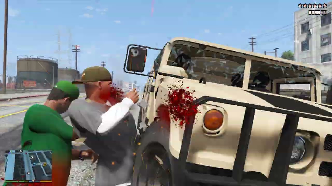 GTA 5 - Franklin & Lamar Crash FIB Deal with Grove Street Traitors + Ten Star Escape