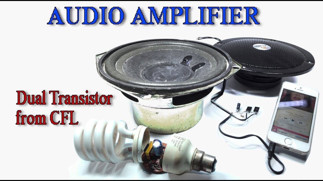 How to make powerful amplifier with CFL 13003 dual MOSFET at home   DIY homemade  Audio amplifier ci