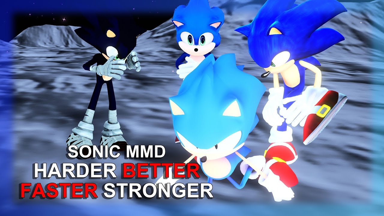[MMD] Movie, Modern, Classic & Boom Sonic - Harder, Better, Faster, Stronger
