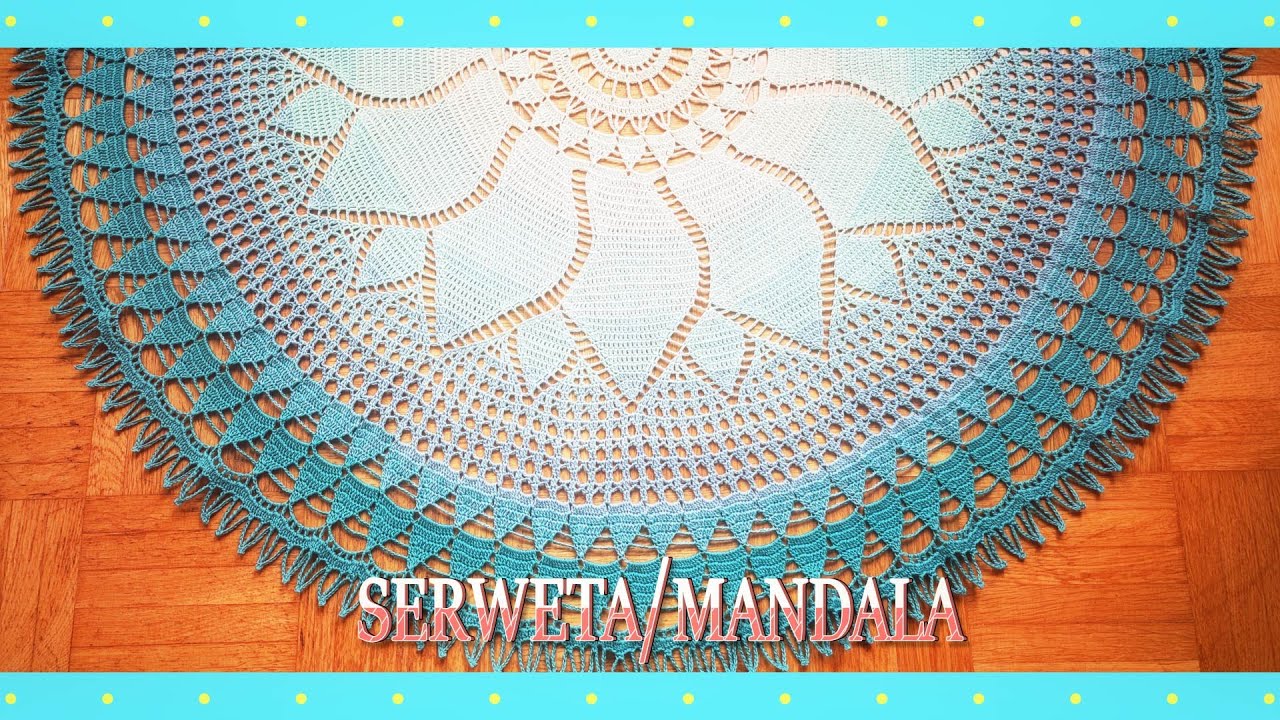 Serweta/mandala/łapacz snów na szydełku