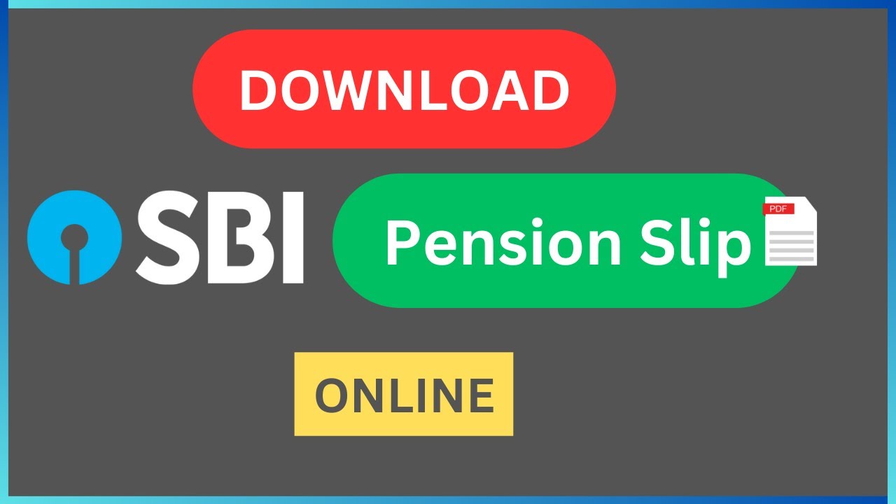 How To Download your Pension Slip Online in SBI | View SBI Pension Slip