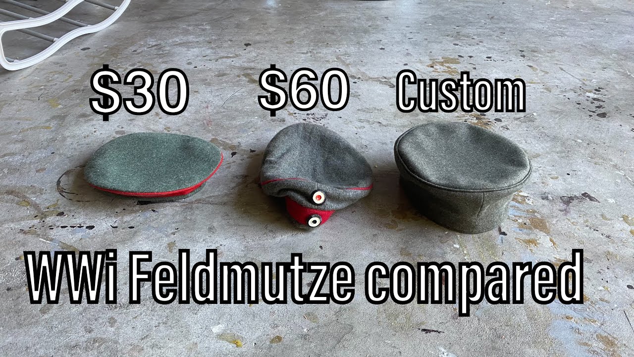 WWI feldmutze compared