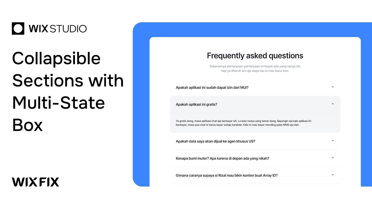 Collapsible Sections with Multi-State Boxes | Wix Fix