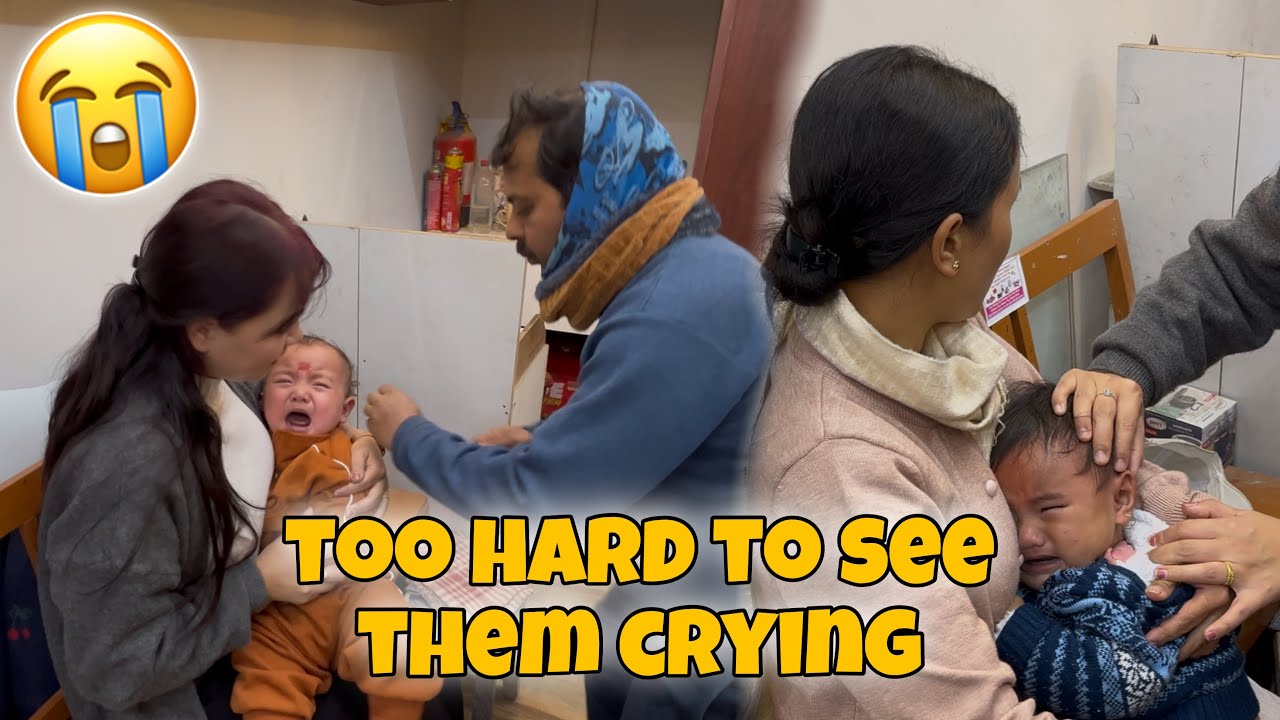 Kairav & Parluv ear piercing vlog 🥺 || most painful vlog ever 😭 @luvdavlogs