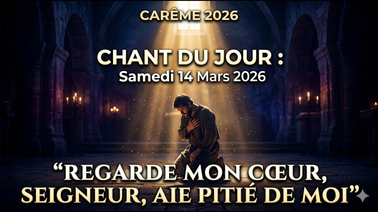 CHANT DU JOUR : Samedi 14 Mars 2026 - Regarde mon cœur Seigneur | Prière de Carême | Chant de Carême