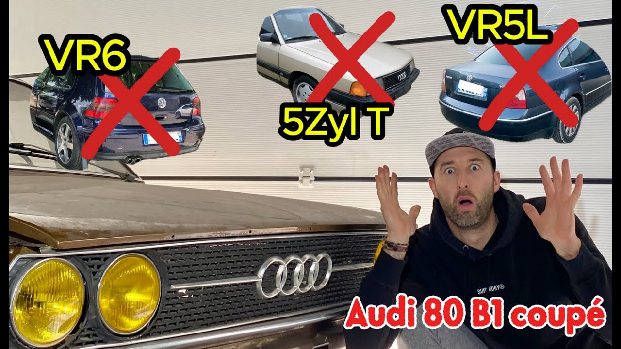 1er Projet - Déjà 3 autos détruites !!! AUDI 80 B1 coupé - Timelapse extraction VR5