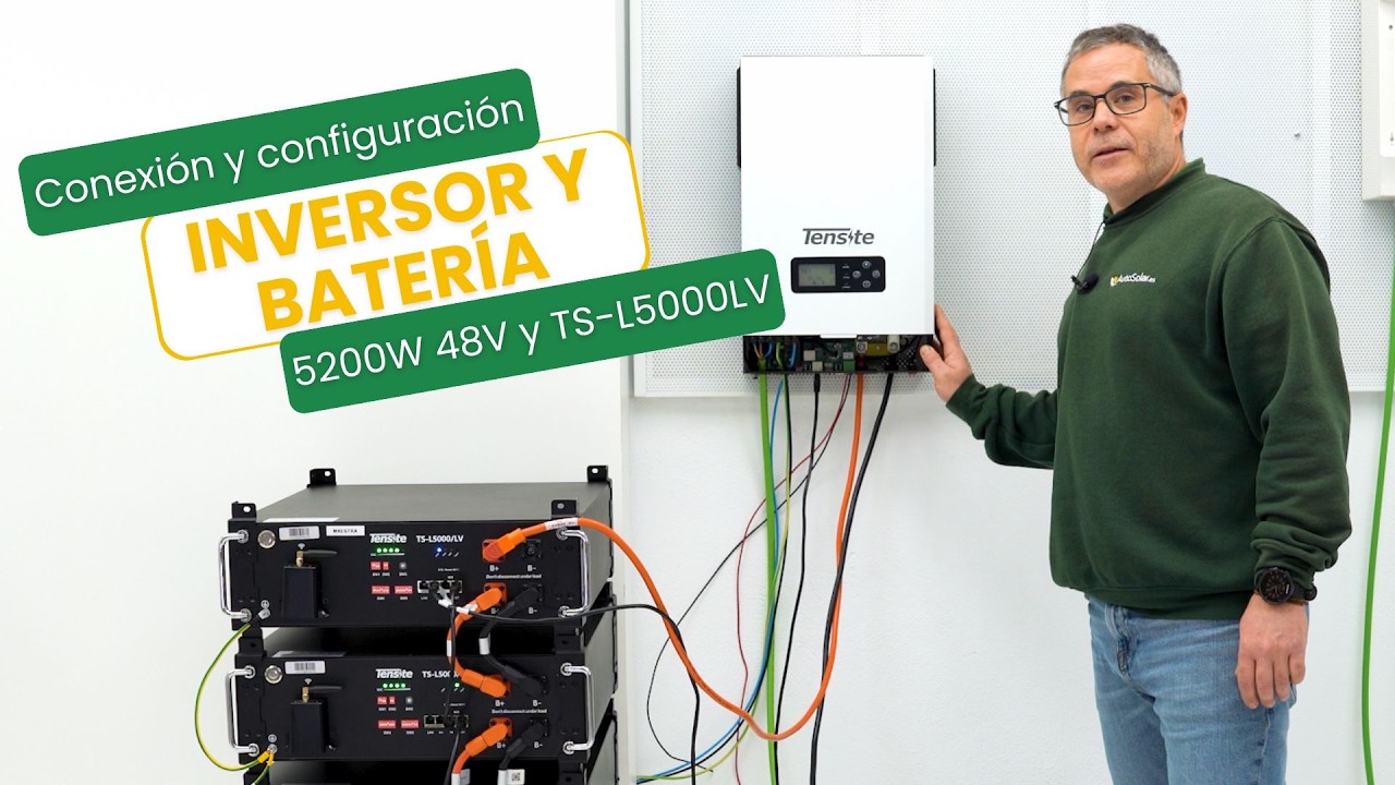 🛠⚙ Conexión y configuración inversor aislada Tensite 5200W con baterías de litio Tensite L5000/LV
