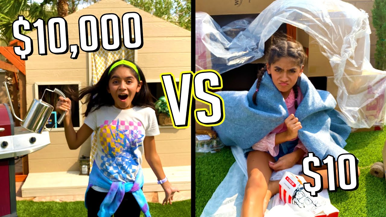 $10 FORT vs $10,000 FORT - Survival Challenge