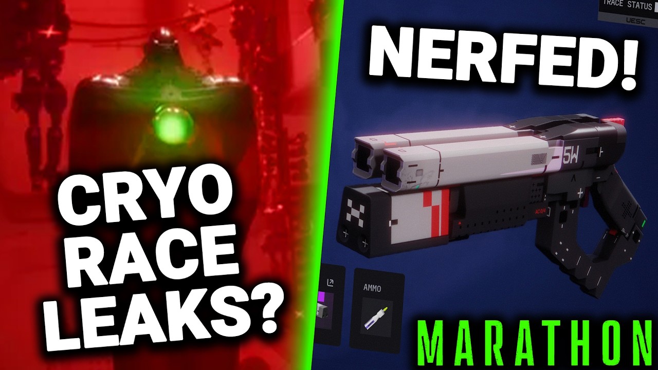 HUGE MARATHON PATCH CHANGES, New CRYO Race Leaks & Info, Shotgun Nerf & More! (Marathon News)