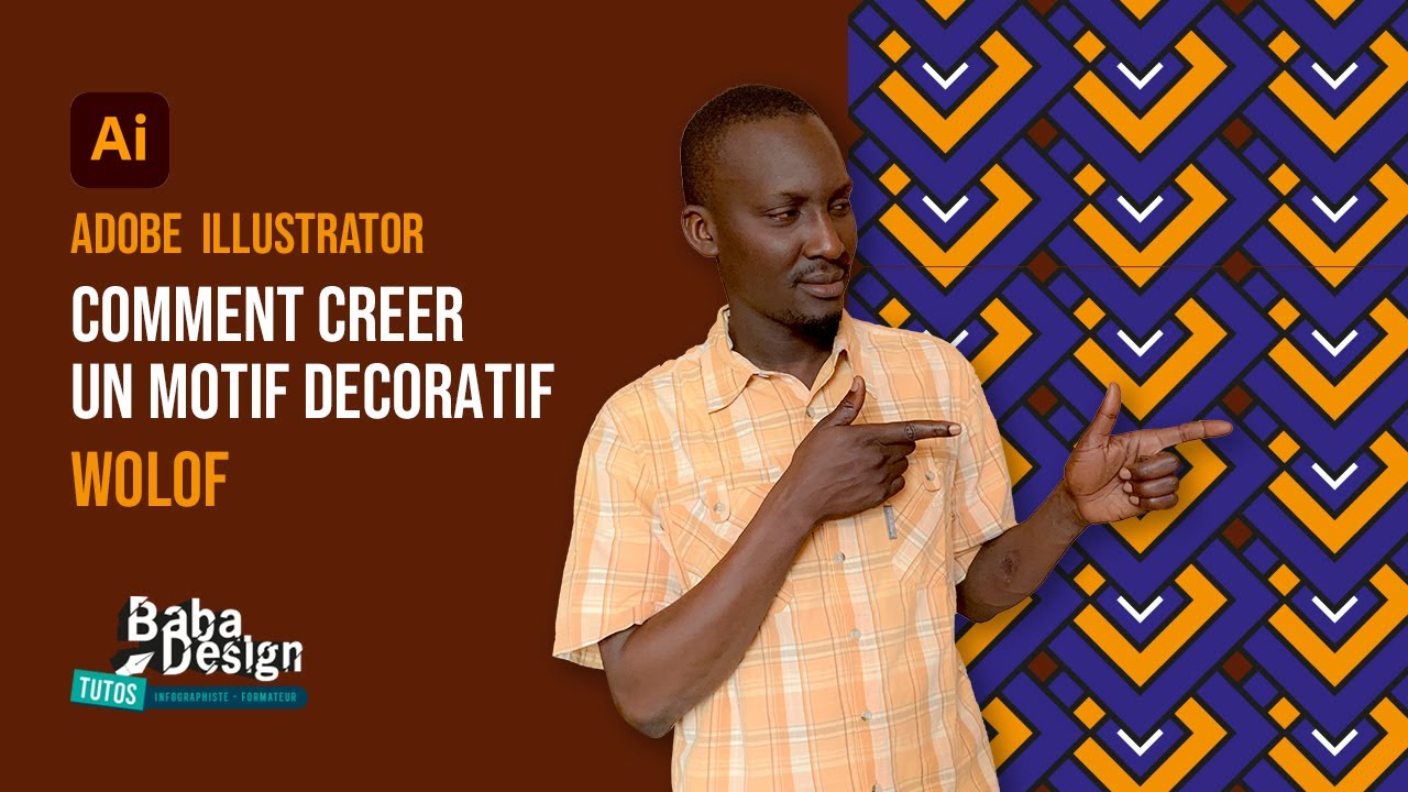 ADOBE ILLUSTRATOR :  COMMENT CREER UN MOTIF DECORATIF - WOLOF