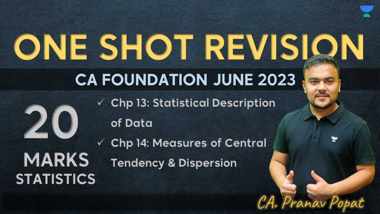 20 Marks Statistics | Chp 13 & Chp 14 | One Shot Revision | June 2023