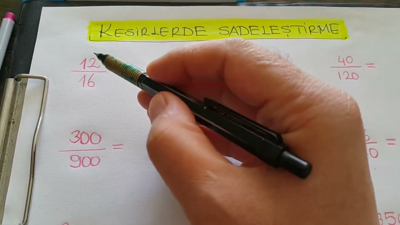 Kesirlerde sadeleştirme / simplification in fractions
