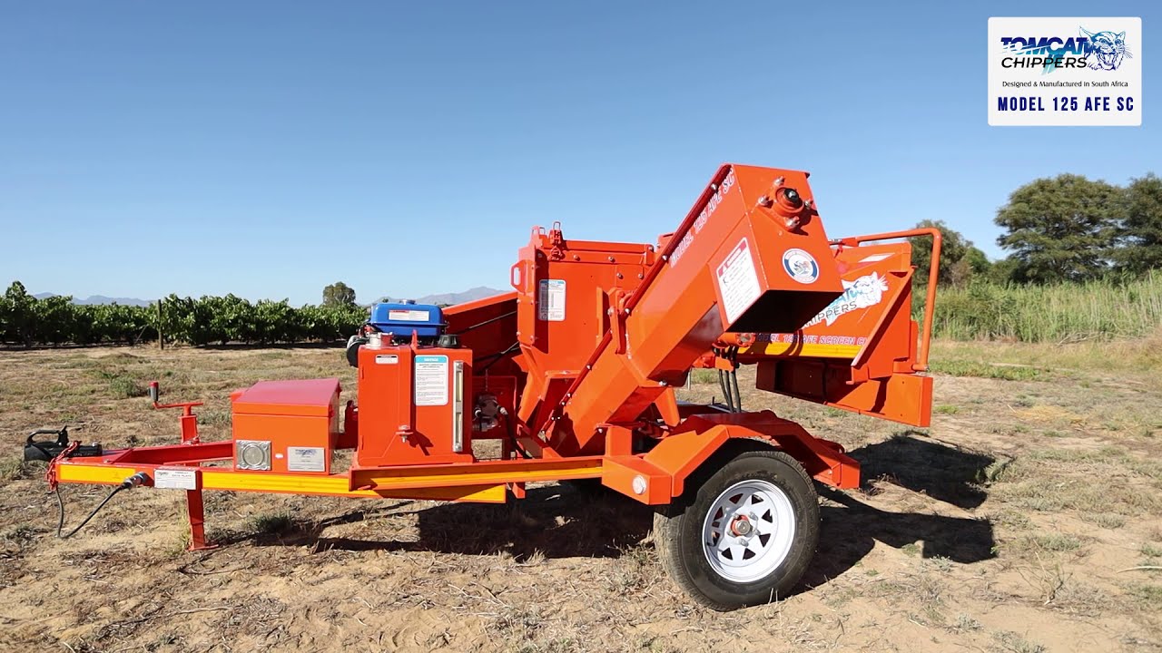 TOMCAT Wood Chippers 125mm/5" AFE SC Screen Chipper for Bush Based Animal Feed/Bos-tot-Kos/Boskos