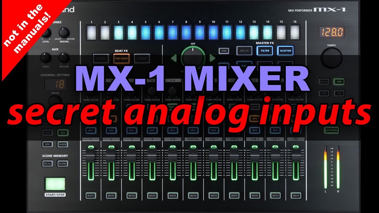 Secret analog audio input for MX-1