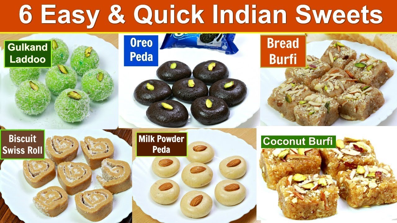 ६ आसान और झटपट मिठाई | 6 Easy and Quick Sweets Recipe | Indian Sweets Recipe | KabitasKitchen