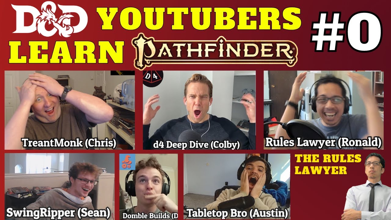 Участники D&D на YouTube ИЗУЧАЮТ PATHFINDER 2E (Правила юриста) - Сессия 0!